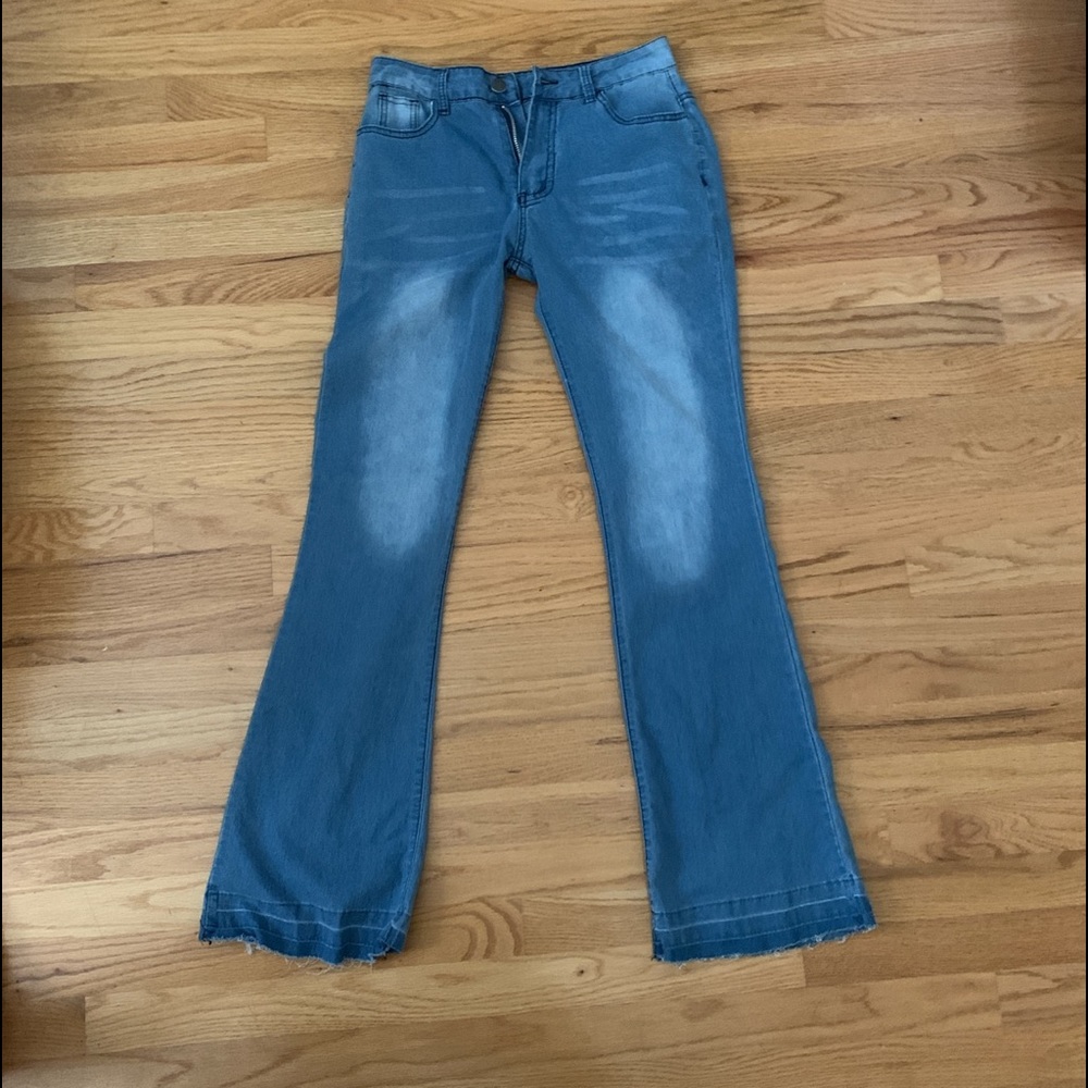 Blue bootcut jeggings!!